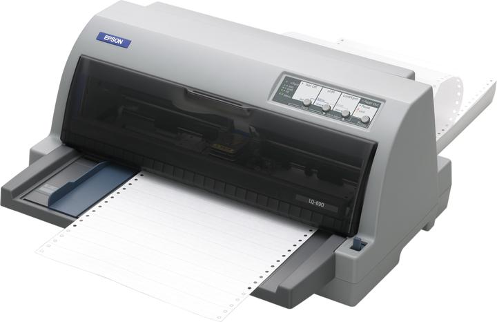 Produktbild Epson LQ-690 A4 24 Nadeldrucker 128kB 529Zeichen/Sek (Nadel, Schwarz-Weiss)
