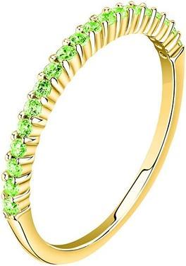 La Petite Story - Elegant gold-plated ring with green zircons Silver LPS03AWV210 - Circuit: 52 mm (52)