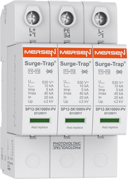Actual product image Mersen PV-ÜAB.CONDUCTOR T1+2 5KA 1000V 3 (STPT12-5K1000V-YPV)