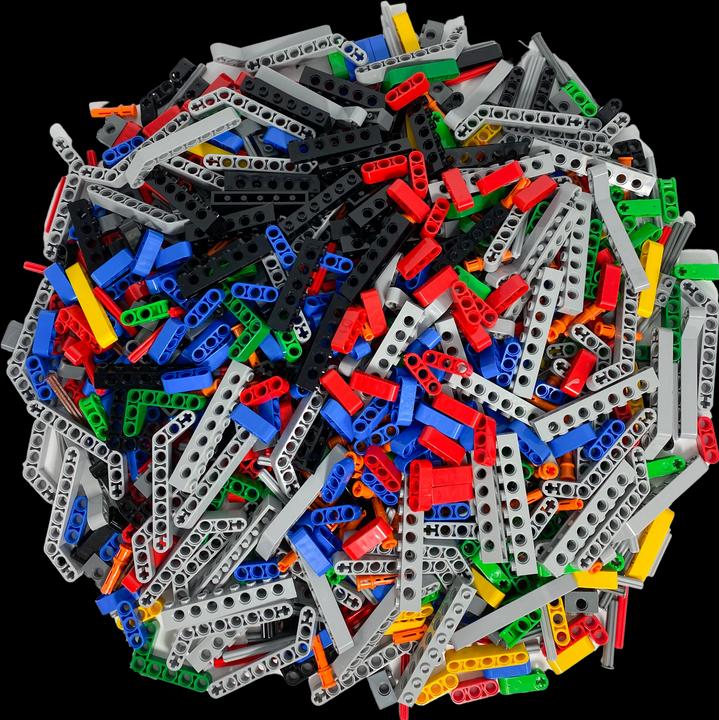 Productafbeelding LEGO Technic Onderdelen - Basis verbindingspinnen Gatstangen Hefarmen - 100 Onderdelen (LEGO Accessoires)