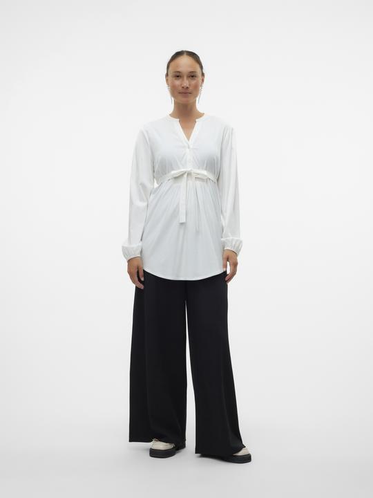 Actual product image Mamalicious Regular fit Mandarin collar Elasticated cuffs Balloon sleeves Top Blouse (M)
