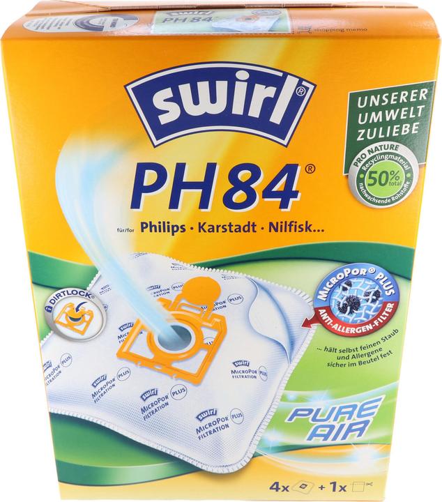 Produktbild Swirl Staubsaugerbeutel PH84 MicroPor Plus für Philips, Karstadt und Nilfisk Staubsauger