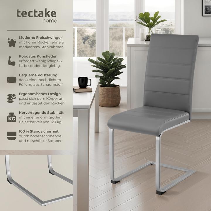 Produktbild tectake 4x Schwingstuhl