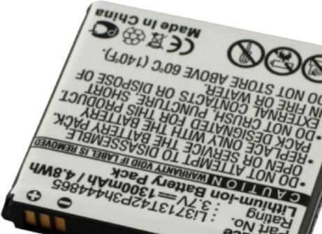 Actual product image AGI 87443 - Battery/Battery - Black - Lithium-Ion (Li-Ion) - 1150 mAh - 3.7 V - 43 m