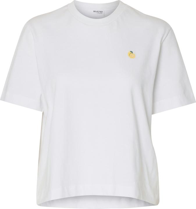 Actual product image Selected Femme Besticktes T-Shirt mit Rundhalsausschnitt (XS)