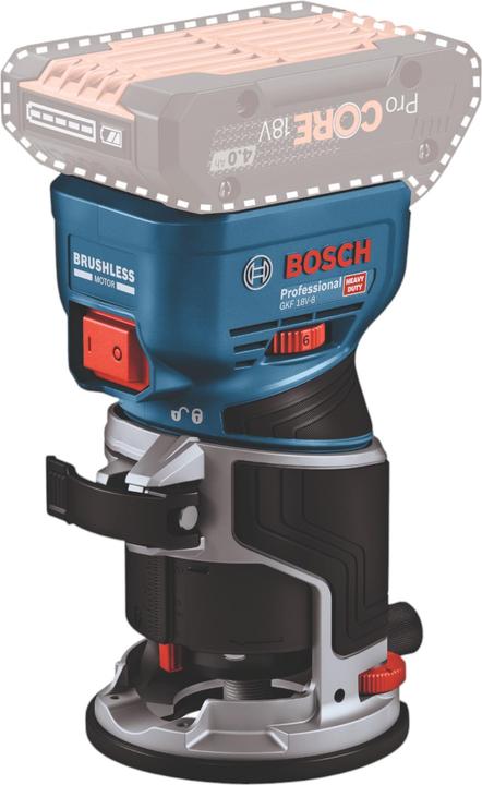 Actual product image Bosch Professional Bosch GKF 18V-8 Professional cordless edge router 18 V 8.0 mm brushless + 1x ProCORE rechargeable