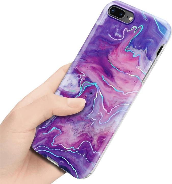 Image du produit Cadorabo Couverture IMD TPU Marbre coloré (Apple iPhone 7 Plus, Apple iPhone 7s Plus, Apple iPhone 8 Plus)