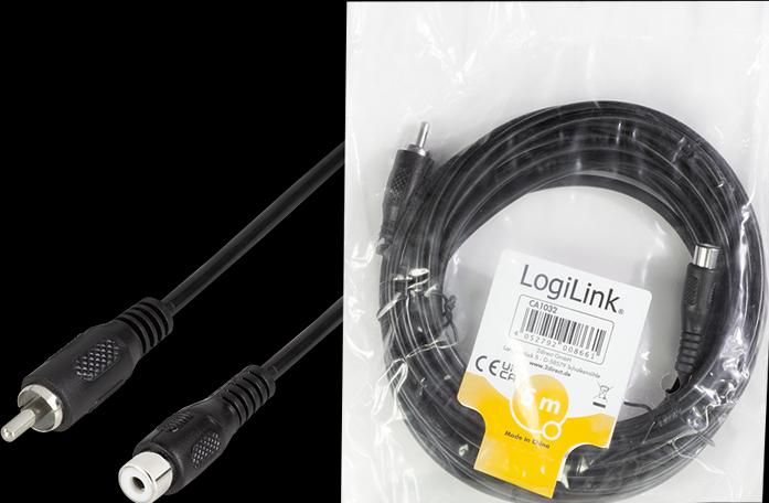 Immagine prodotto LogiLink Cavo di estensione CA (5 m, Cinch)