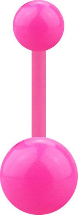Immagine prodotto Star Piercing Banana rosa con due palline (Acrilico, senza ottone)