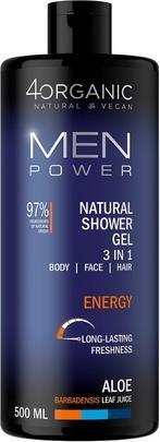 4Organic Men Power naturalny żel pod prysznic 3 w 1 Energy 500ml (500 ml)