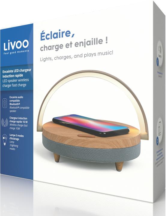 Immagine prodotto Livoo Altoparlante a LED con caricatore wireless (4 h)