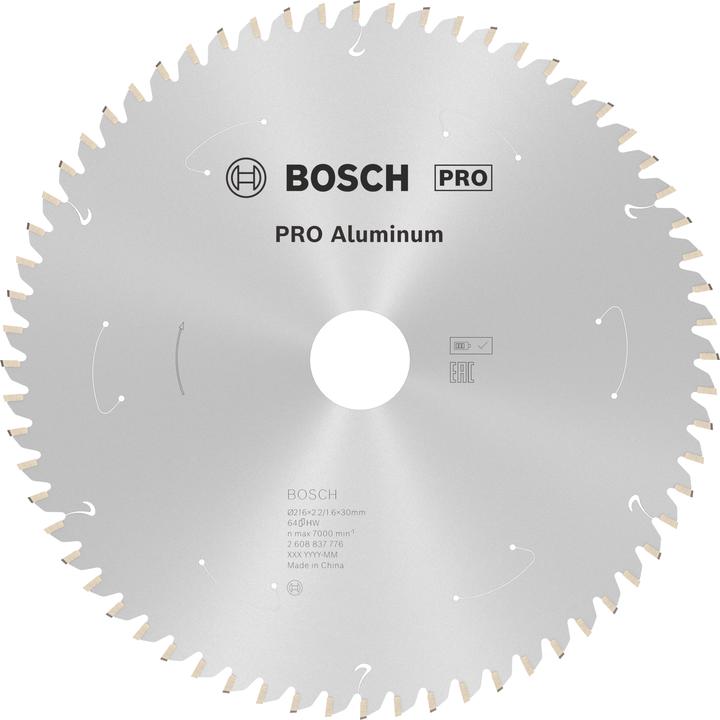 Productafbeelding Bosch Professional Zubehör Cirkelzaagblad Standaard voor Aluminium, 216x2,2/1,6x30, 64 tanden
