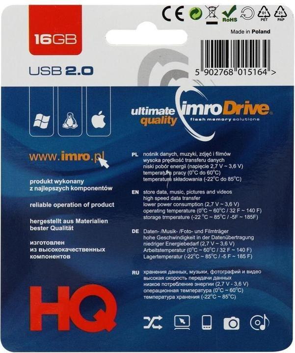 Image du produit IMRO BLACK/16G Lecteur flash USB 16 Go USB Type-A/Lightning 2.0 - 16 Go (16 Go, USB-A)