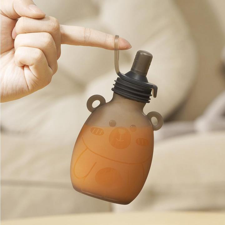 Actual product image Haakaa Happii Bear Silicone Goody Pouch - 170ml - 2pcs - Grey