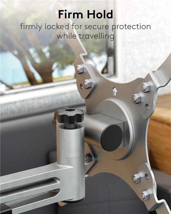 Actual product image Goobay TV wall mount Caravan FULLMOTION M, silver (Wall, 43", 15 kg)