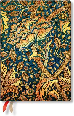 Paperblanks PAPERBLAN Agenda Morris Windrush 2026 FD0684-9 1W/2S HOR Midi SC DE 13x18cm (17.5 x 12 cm, German)