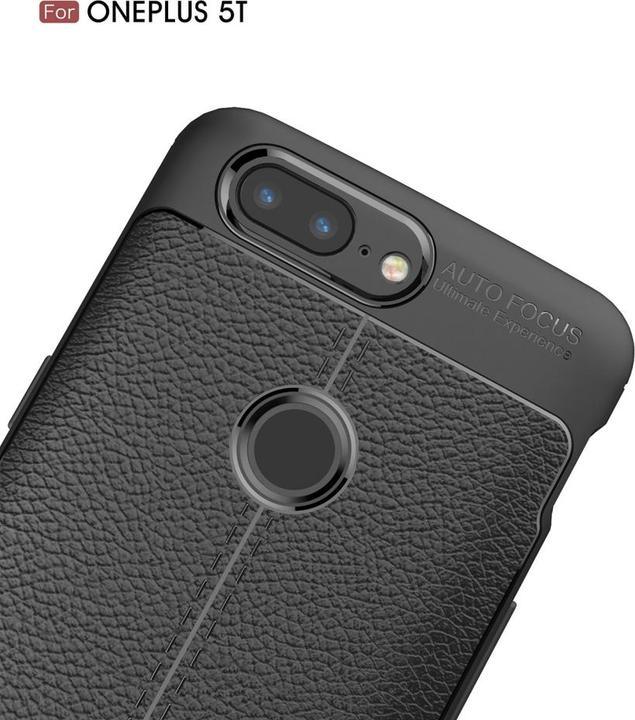 Actual product image Screenguard OnePlus 5T Case Leather Design TPU Cover (OnePlus 5T)