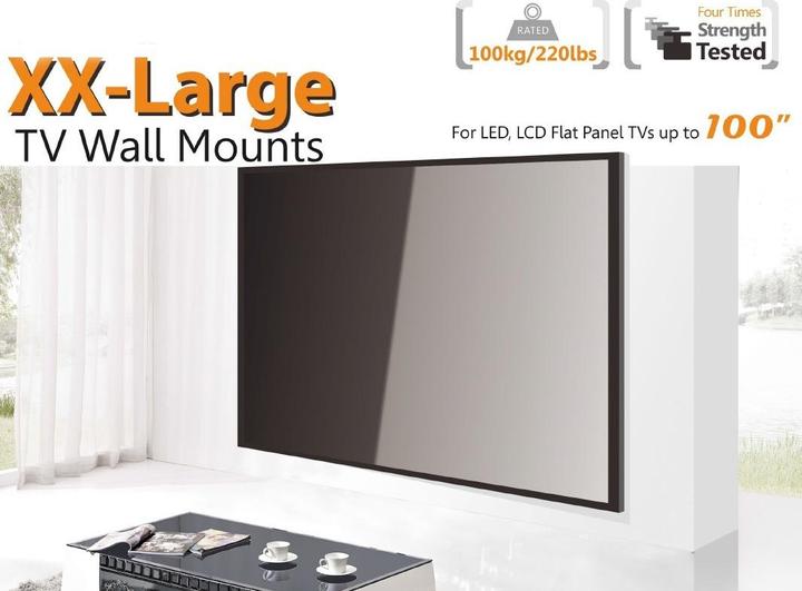 Produktbild equip 152,4cm 60Zoll-254cm 100Zoll Tilt Curved TV Wall Mount Bracket (Wand, 100", 100 kg)