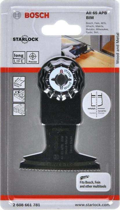 Actual product image Bosch Professional Zubehör BIM Plunge cut saw blade AII 65 APB, Wood and Metal, 40 x 65 mm, pack of 1