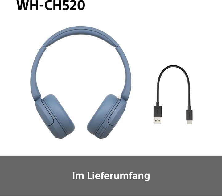 Actual product image Sony WH-CH520 (No noise cancelling, 50 h, Wireless)