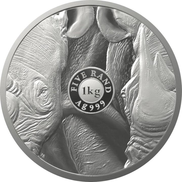 Actual product image South Africa Mint Silber Nashorn 1000 g - Big Five Serie II - 2022 (999, 2022)