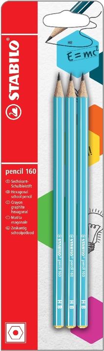 Actual product image STABILO Pencil - pencil 160 in blue - Pack of 3 - Hardness HB (2.20 mm, HB, 3 x)