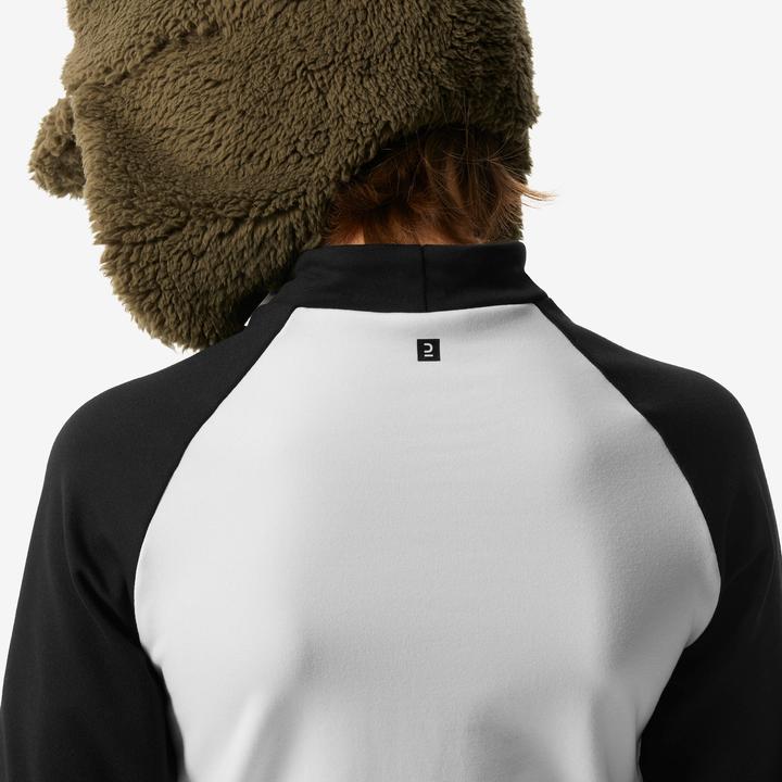 Produktbild Wedze Skiunterwäsche Funktionsshirt Kinder - BL 500 schwarz/weiss mit Motiv (164)