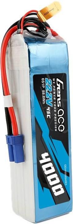 Actual product image Gens Ace RC Battery LiPo 4000 mAh 22.2 V 45C (22.20 V, 4000 mAh)