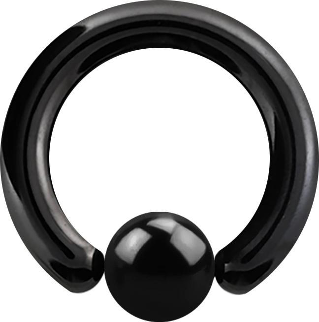 Star Piercing Ball Closure Ring schwarz (ohne Messing, Chirurgenstahl 316L)