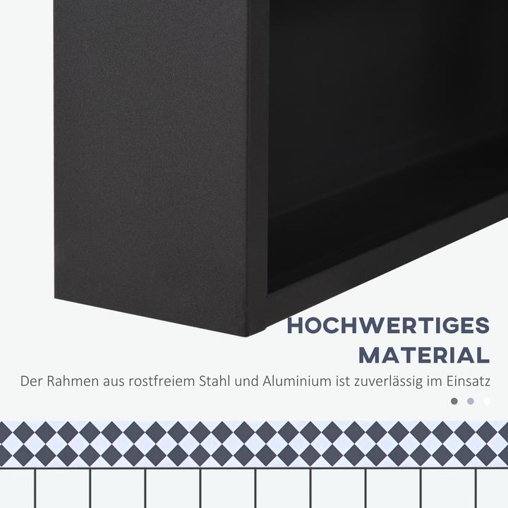 Image du produit Kleankin Armoire de toilette avec porte en verre miroir (40 x 15 x 60 cm)