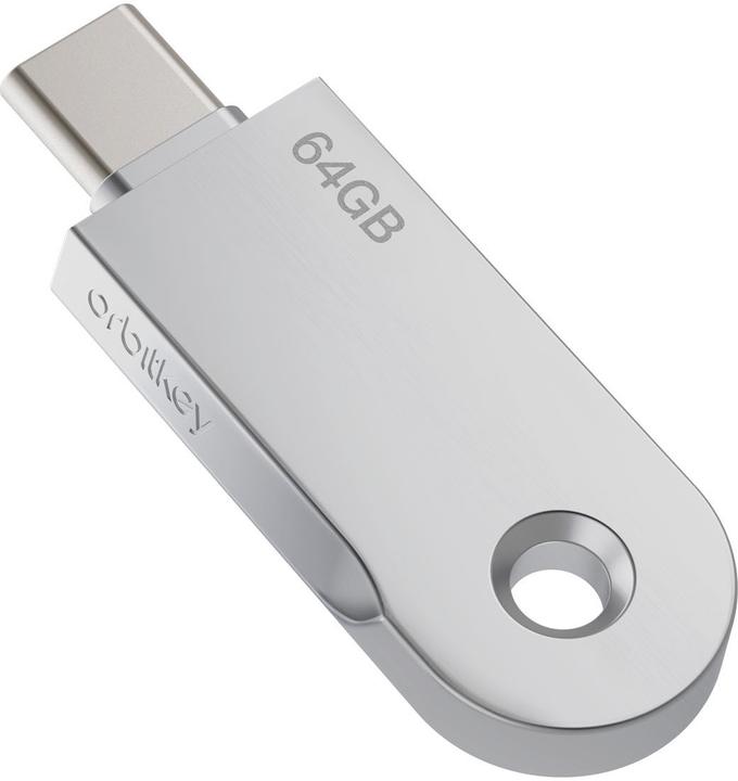 Actual product image Orbitkey USB-C keyring flash drive, 64GB (64 GB, USB-C)
