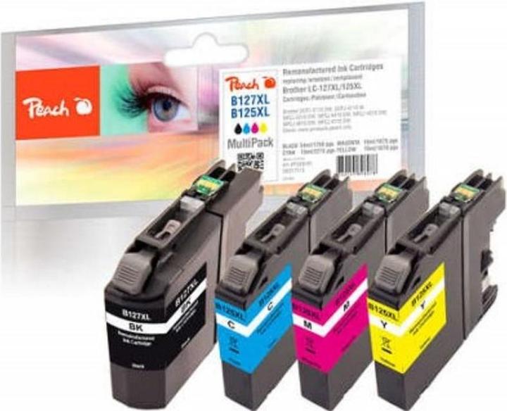 Actual product image Peach Ink Brother LC-125/7 XL BK, C, M, Y (M, C, Y, FC)