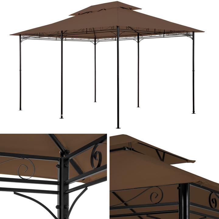 Produktbild tectake Luxus Garten Pavillon (400 cm, 300 cm)