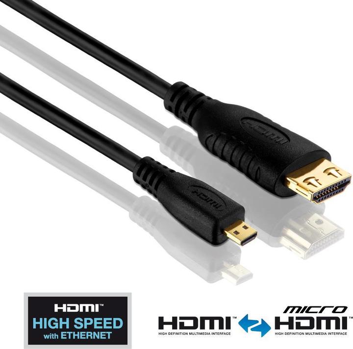 Produktbild Purelink micro HDMI (Typ D) — HDMI (Typ A) (1 m, HDMI)