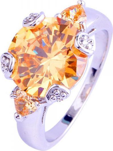 Hermex versilberter Ring mit Morganit - Gr. 57 / Size 8 (57)