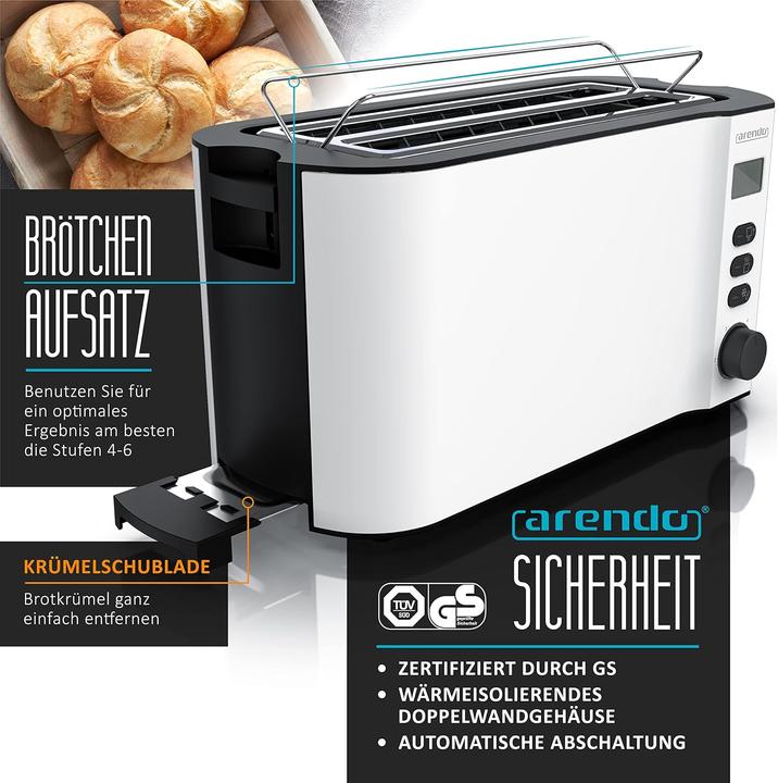 Actual product image Arendo Manha - Langschlitz-Toaster für 4 Scheiben