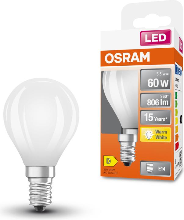 Immagine prodotto Osram Star Classic P (E14, 5.50 W, 806 lm, 1 x, D)