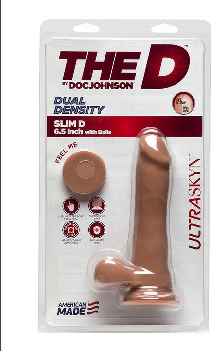 Actual product image Doc Johnson Slim D - 6.5 Inch With Balls Ultraskyn