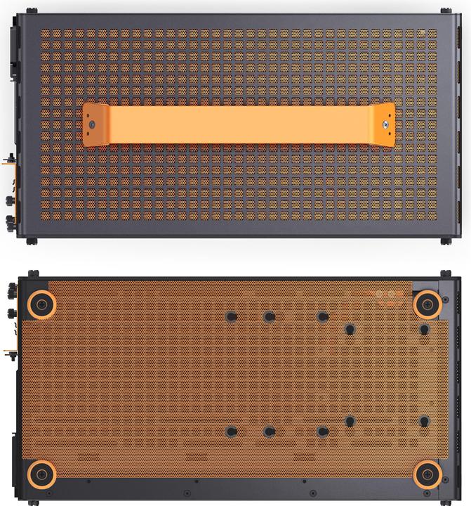 Actual product image Jonsplus MATX Handle Case Z20 - Black-Orange (Mini-ITX, mATX)