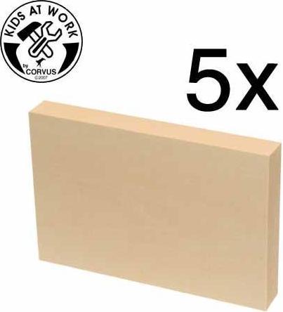 Corvus Toys Corvus A600562 - Kids-at-Work, Schnitz-Lindenholz A6/20mm, 5er Set