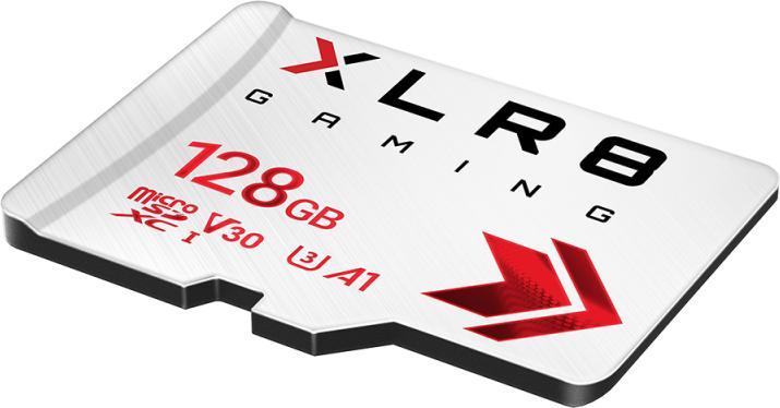 Productafbeelding PNY Kaart XLR8 Gaming Micro SDXC 128 GB Klasse 10 UHS-I / U3 A1 V30 (P-SDU128V32100XR-GE) (128 GB, microSDXC, U3, UHS-I)