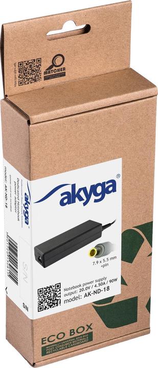 Produktbild Akyga AK-ND-18 - Notebook - Indoor - 100 - 250 V - 55 +/- 5 Hz - 90 W - 20 V (90 W)