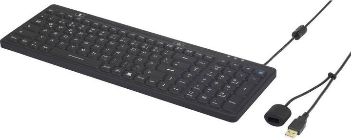 Produktbild Renkforce Industrielle staub- und spritzwassergeschützte USB-Tastatur (DE, Kabelgebunden)