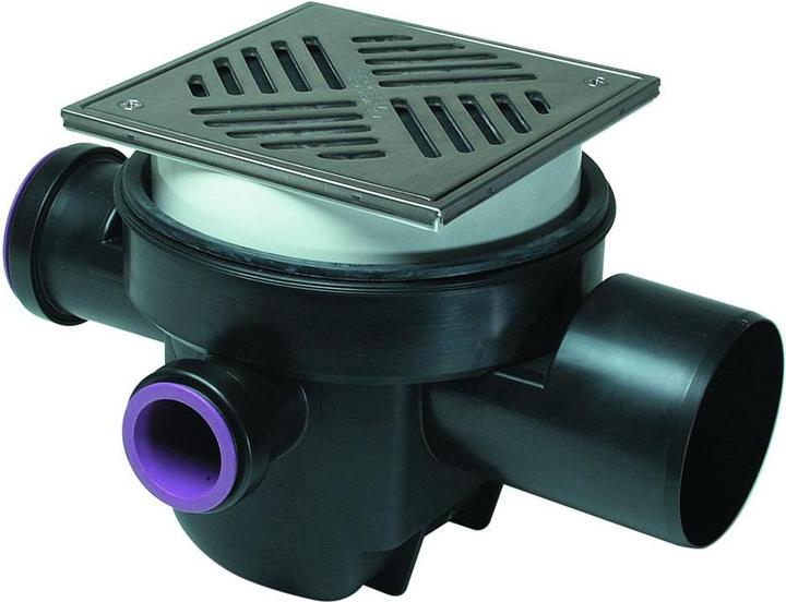 Actual product image Kessel Universal cellar drain DN 100 black with grate 200x200