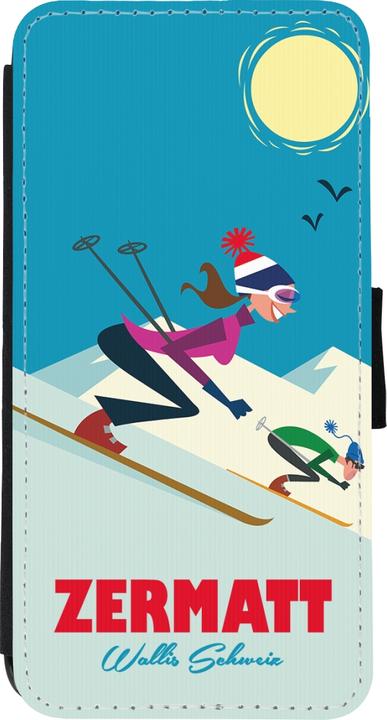 Produktbild PhoneLook Hülle Wallet schwarz Zermatt Ski Downhill (Apple iPhone XR)