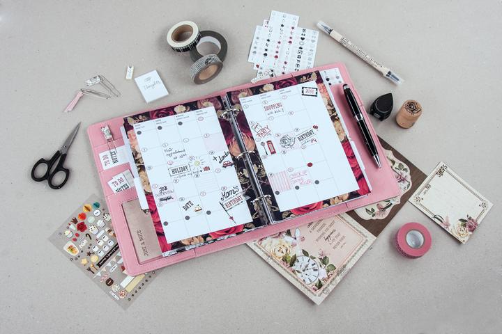 Immagine prodotto Rayher Planner A5, rosa/argento/marmo, FSCMixCred, 1 pezz (A5)