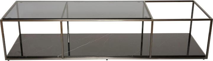 Image du produit Universal Textiles Table basse en verre L 140 cm x H 40 cm - BALTHAZAR (140 x 40 x 30 cm)
