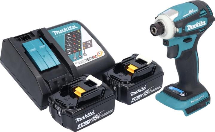 Actual product image Makita DTD 172 RM cordless impact wrench 18 V 180 Nm 1/4" brushless + 2x rechargeable battery 4.0 Ah + (Rechargeable battery operated)