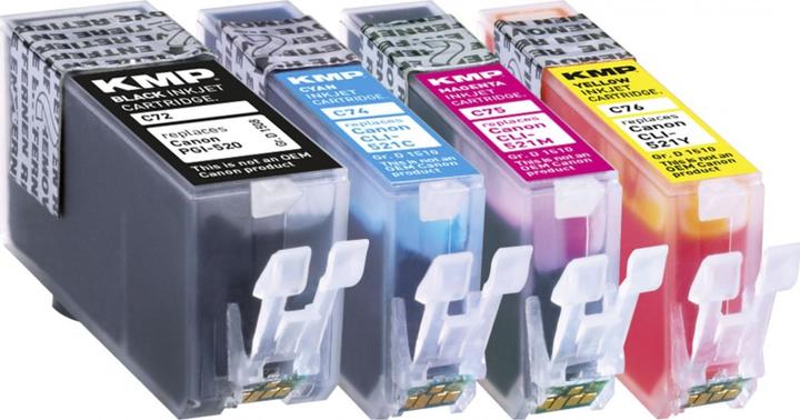 Productafbeelding KMP C72V Value Pack BK/C/M/Y Comp. met PGI-520 / CLI-521 (M, C, Y, BK)