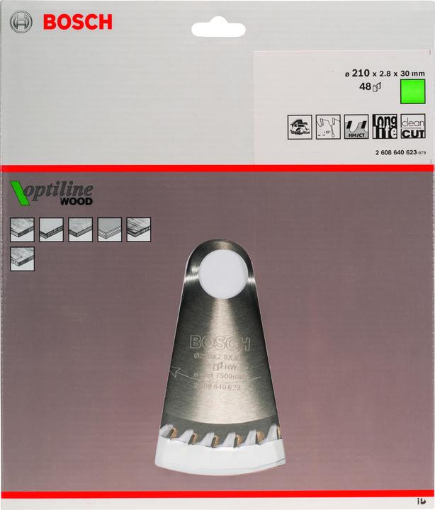 Immagine prodotto Bosch Professional Zubehör Lama circolare per legno PRO, 210 x 2,8 x 30 mm